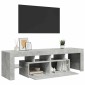 vidaXL Έπιπλο Τηλεόρασης με LED Γκρι Σκυρ. 140 x 36,5 x 40 εκ.