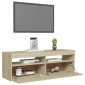 vidaXL Έπιπλο Τηλεόρασης με LED Sonoma Δρυς 120 x 35 x 40 εκ.