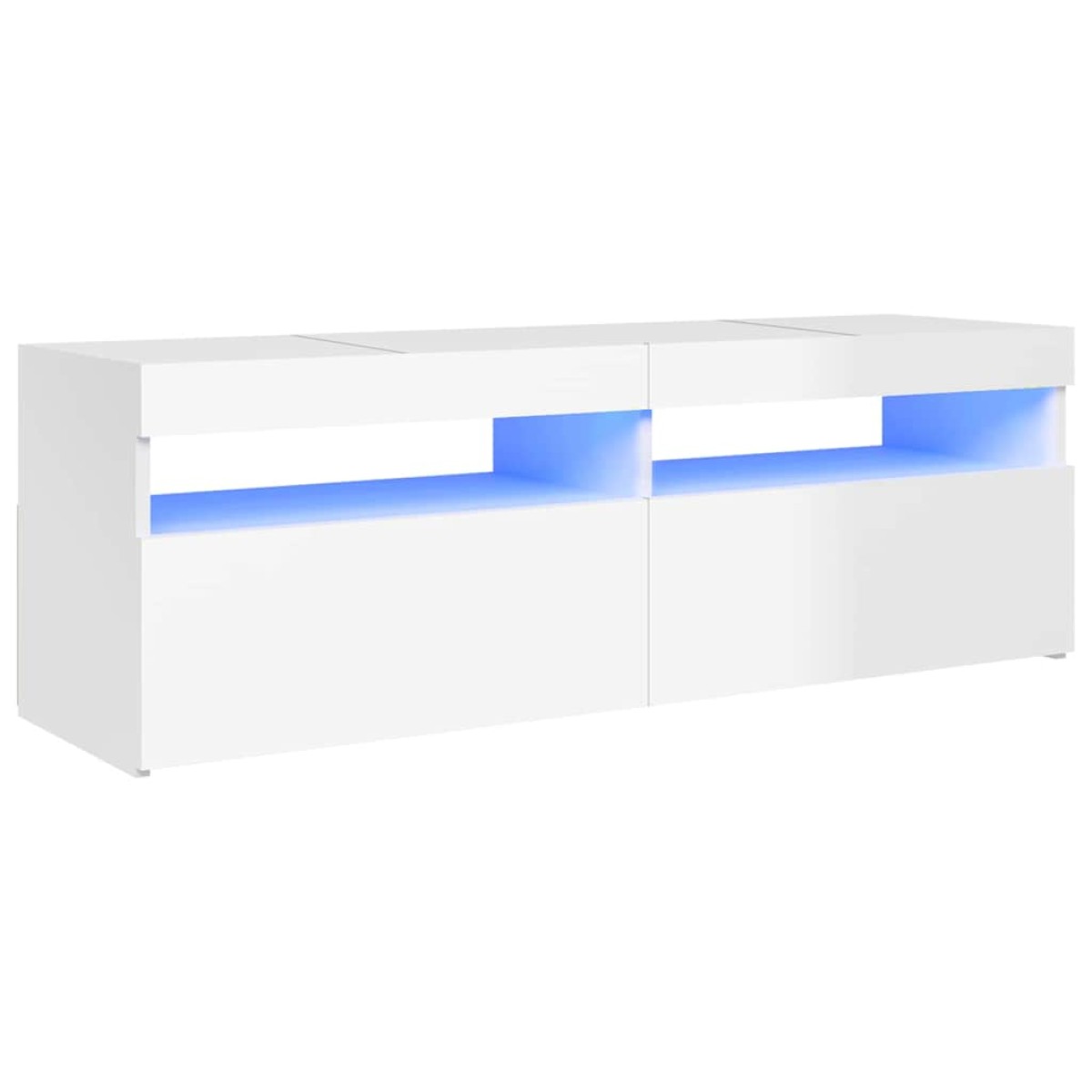 vidaXL Έπιπλο Τηλεόρασης με LED Γυαλιστερό Λευκό 120 x 35 x 40 εκ.