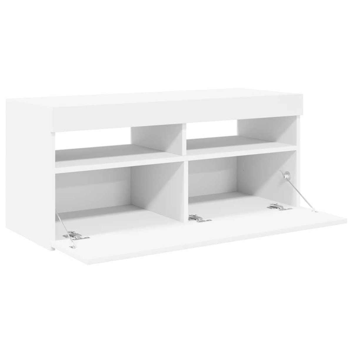 vidaXL Έπιπλο Τηλεόρασης με LED Λευκό 90 x 35 x 40 εκ.