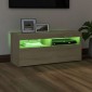 vidaXL Έπιπλο Τηλεόρασης με LED Sonoma Δρυς 90 x 35 x 40 εκ.