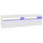 vidaXL Έπιπλα Τηλεόρασης με LED 2 τεμ. Λευκό 75 x 35 x 40 εκ.