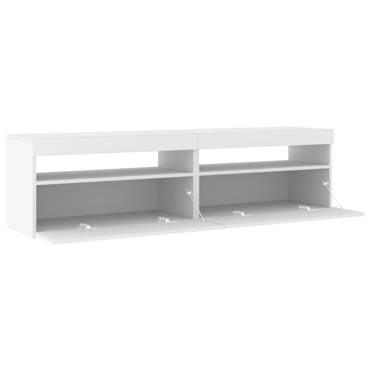 vidaXL Έπιπλα Τηλεόρασης με LED 2 τεμ. Λευκό 75 x 35 x 40 εκ.