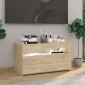 vidaXL Έπιπλο Τηλεόρασης με LED Sonoma Δρυς 75 x 35 x 40 εκ.