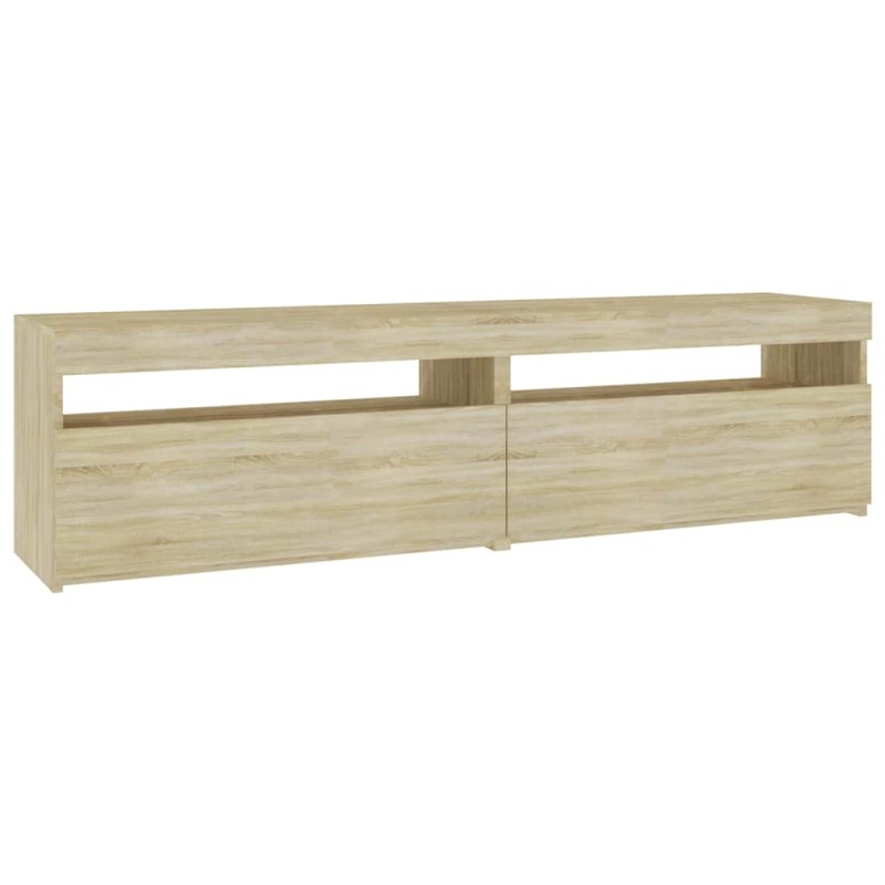 vidaXL Έπιπλο Τηλεόρασης με LED 2 τεμ. Sonoma Δρυς 75 x 35 x 40 εκ.