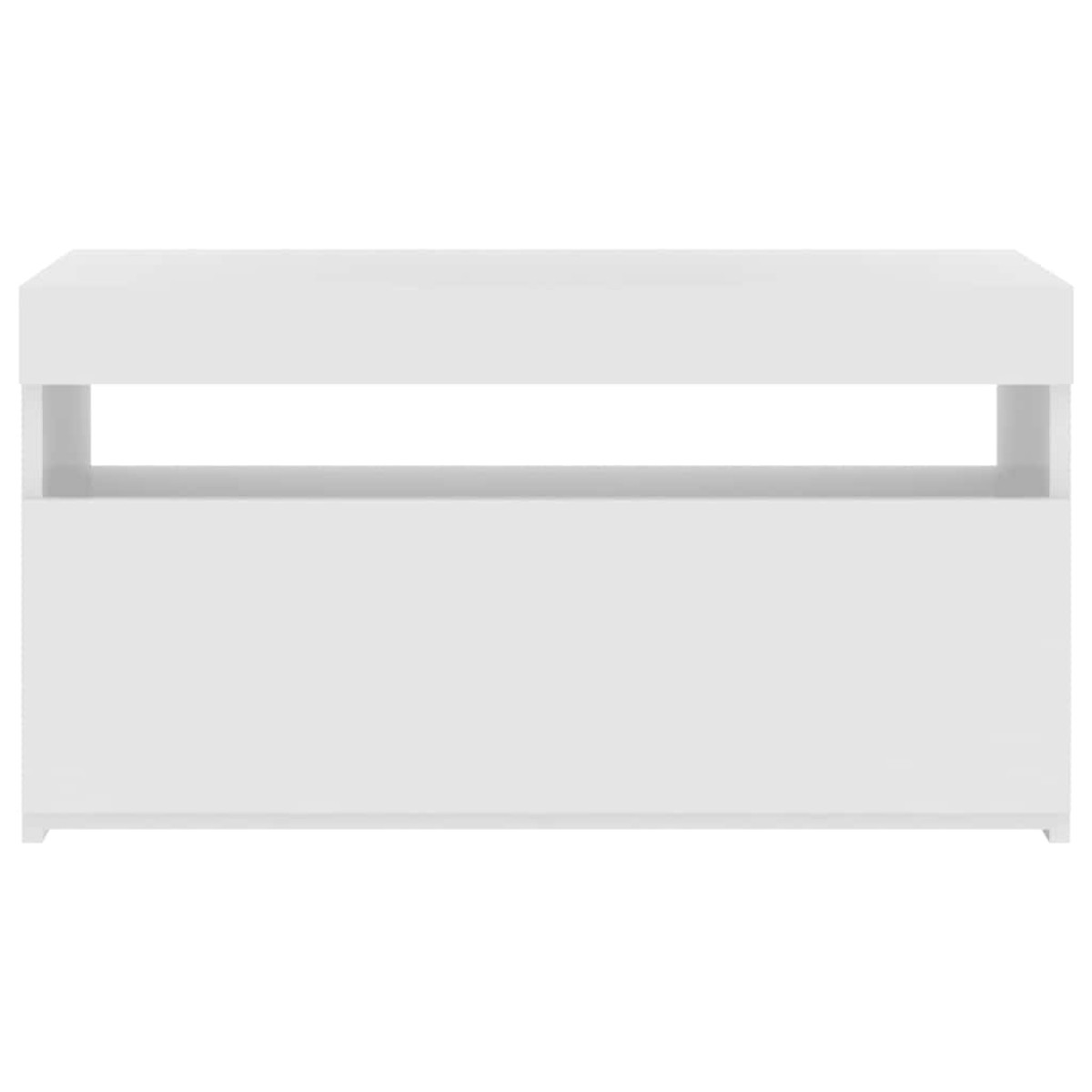 vidaXL Έπιπλο Τηλεόρασης με LED Γυαλιστερό Λευκό 75 x 35 x 40 εκ.