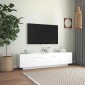 vidaXL Έπιπλο Τηλεόρασης με LED Λευκό 160 x 35 x 40 εκ.
