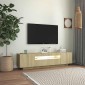 vidaXL Έπιπλο Τηλεόρασης με LED Sonoma Δρυς 160 x 35 x 40 εκ.