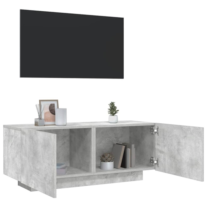 vidaXL Έπιπλο Τηλεόρασης Γκρι Σκυρ. 100x35x40 εκ. Επεξ. Ξύλο
