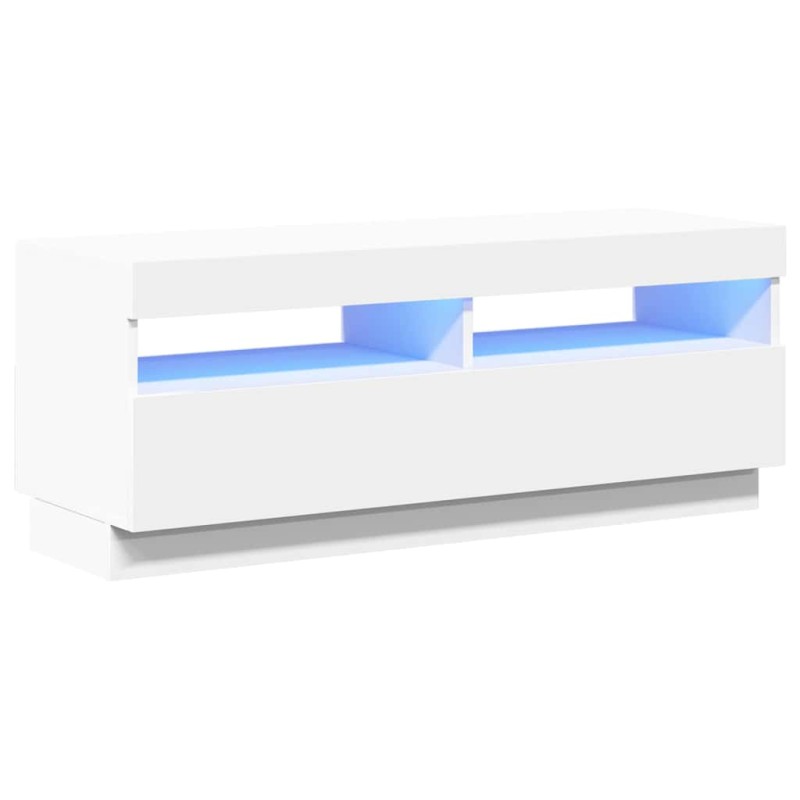 vidaXL Έπιπλο Τηλεόρασης με LED Λευκό 100 x 35 x 40 εκ.