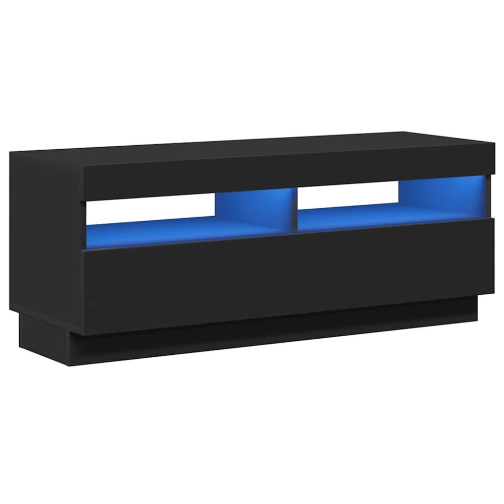 vidaXL Έπιπλο Τηλεόρασης με Φωτισμό LED Μαύρο 100 x 35 x 40 εκ.
