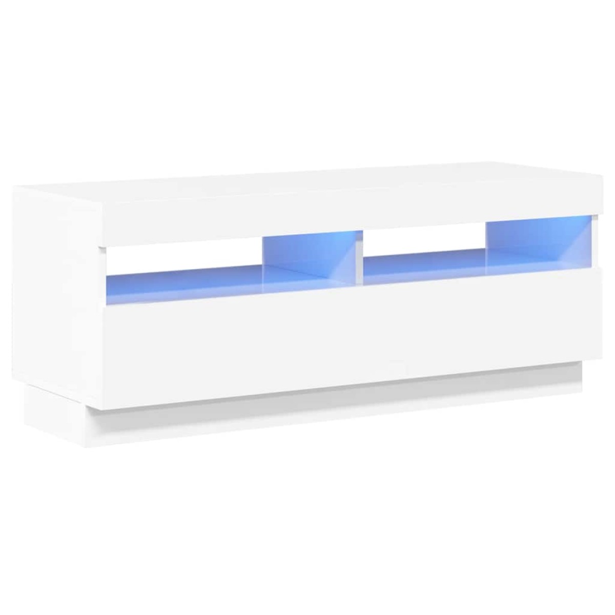 vidaXL Έπιπλο Τηλεόρασης με LED Γυαλιστερό Λευκό 100 x 35 x 40 εκ.