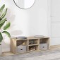 vidaXL Πάγκος Αποθήκ. Παπουτσιών Sonoma Δρυς 105x35x35 εκ. Μοριοσανίδα