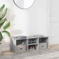 vidaXL Παπουτσοθήκη / Πάγκος Γκρι Σκυρ. 105x35x35 εκ. από Μοριοσανίδα