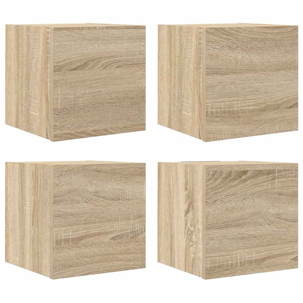 vidaXL Έπιπλα Τηλεόρασης Κρεμαστά 4 τεμ. Sonoma Δρυς 30,5x30x30 εκ.