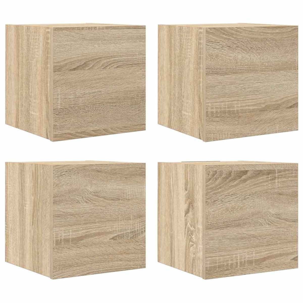 vidaXL Έπιπλα Τηλεόρασης Κρεμαστά 4 τεμ. Sonoma Δρυς 30,5x30x30 εκ.