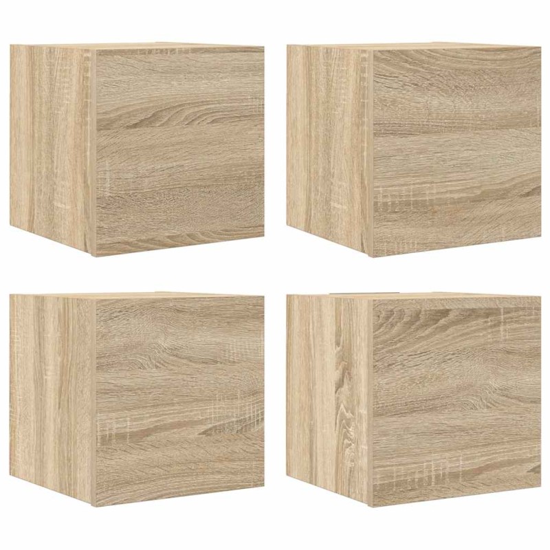 vidaXL Έπιπλα Τηλεόρασης Κρεμαστά 4 τεμ. Sonoma Δρυς 30,5x30x30 εκ.