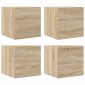 vidaXL Έπιπλα Τηλεόρασης Κρεμαστά 4 τεμ. Sonoma Δρυς 30,5x30x30 εκ.
