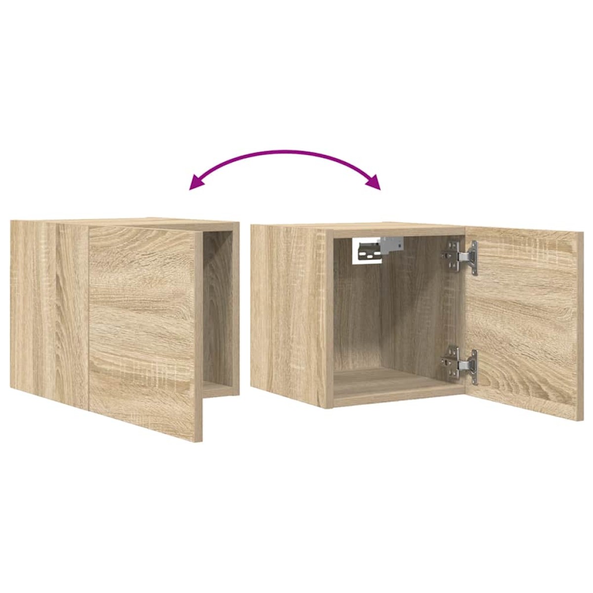 vidaXL Έπιπλα Τηλεόρασης Κρεμαστά 4 τεμ. Sonoma Δρυς 30,5x30x30 εκ.