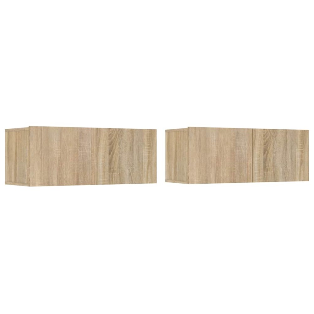vidaXL Έπιπλα Τηλεόρασης 2 τεμ. Sonoma Δρυς 80x30x30 εκ. Επεξ. Ξύλο
