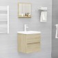 vidaXL Καθρέφτης Μπάνιου Sonoma Δρυς 40 x 10,5 x 37 εκ. Μοριοσανίδα