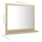 vidaXL Καθρέφτης Μπάνιου Sonoma Δρυς 40 x 10,5 x 37 εκ. Μοριοσανίδα