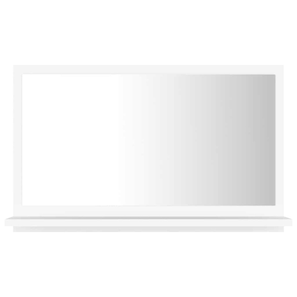 vidaXL Καθρέφτης Μπάνιου Λευκός 60 x 10,5 x 37 εκ. Επεξ. Ξύλο