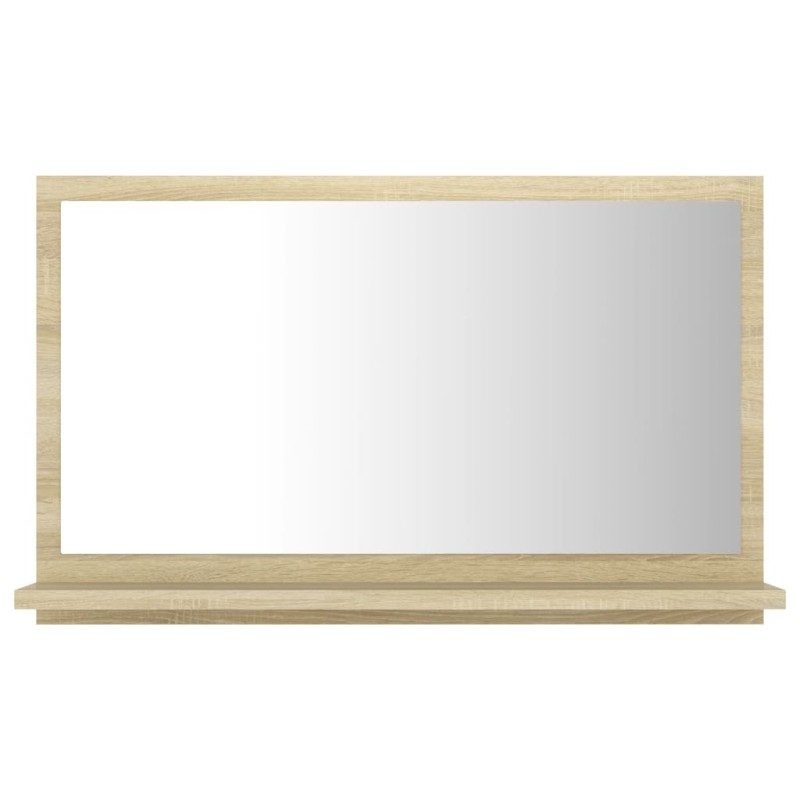 vidaXL Καθρέφτης Μπάνιου Sonoma Δρυς 60 x 10,5 x 37 εκ. Επεξ. Ξύλο