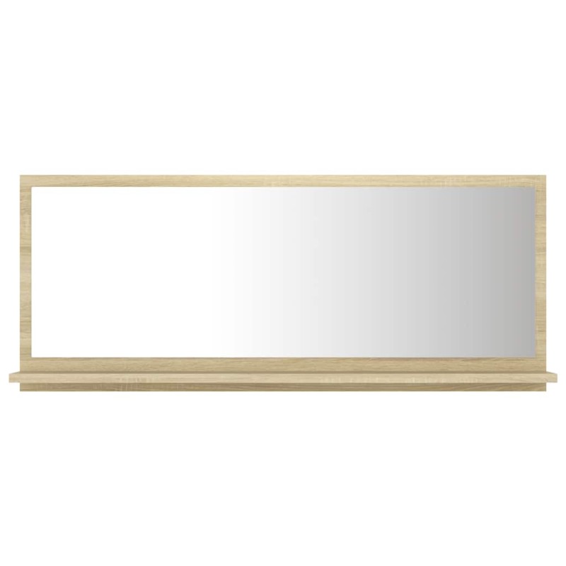 vidaXL Καθρέφτης Μπάνιου Sonoma Δρυς 90 x 10,5 x 37 εκ. Μοριοσανίδα