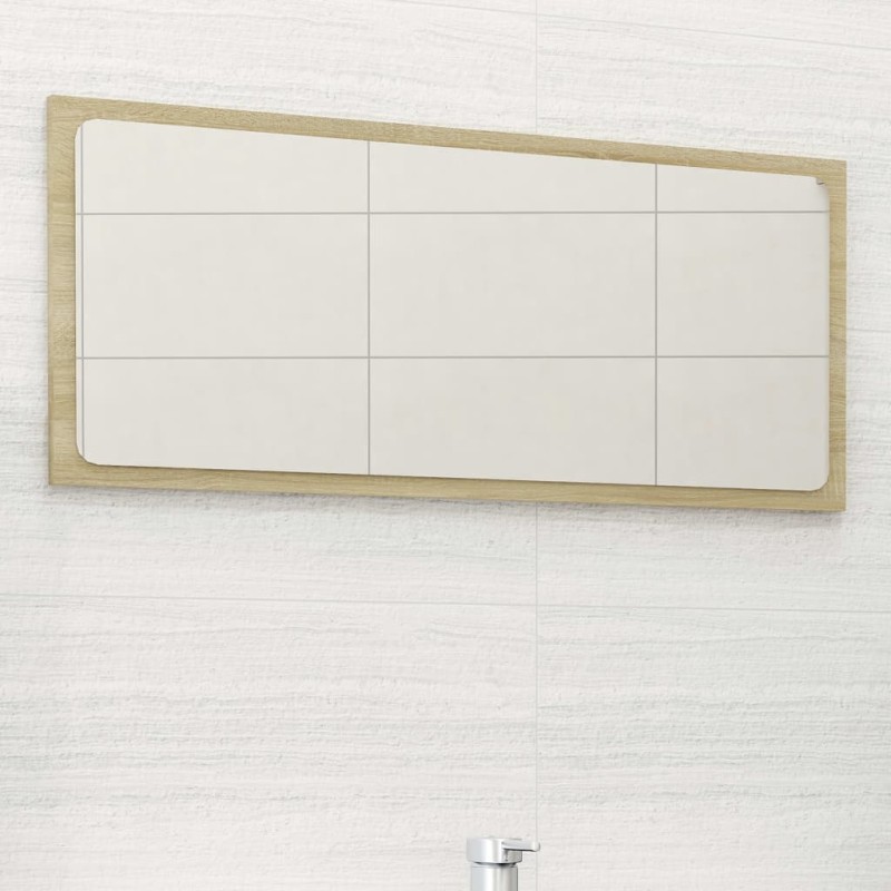 vidaXL Καθρέφτης Μπάνιου Sonoma Δρυς 80 x 1,5 x 37 εκ. Μοριοσανίδα