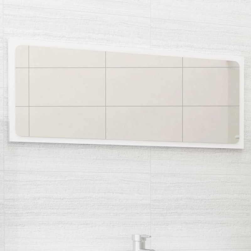 vidaXL Καθρέφτης Μπάνιου Λευκός 90 x 1,5 x 37 εκ. από Μοριοσανίδα