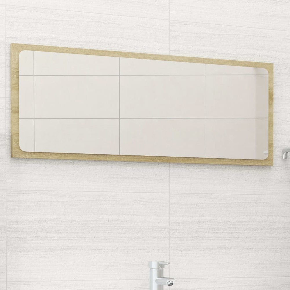 vidaXL Καθρέφτης Μπάνιου Sonoma Δρυς 90 x 1,5 x 37 εκ. Μοριοσανίδα