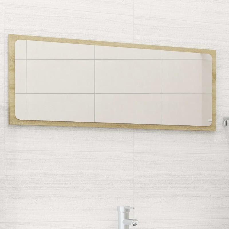 vidaXL Καθρέφτης Μπάνιου Sonoma Δρυς 90 x 1,5 x 37 εκ. Μοριοσανίδα