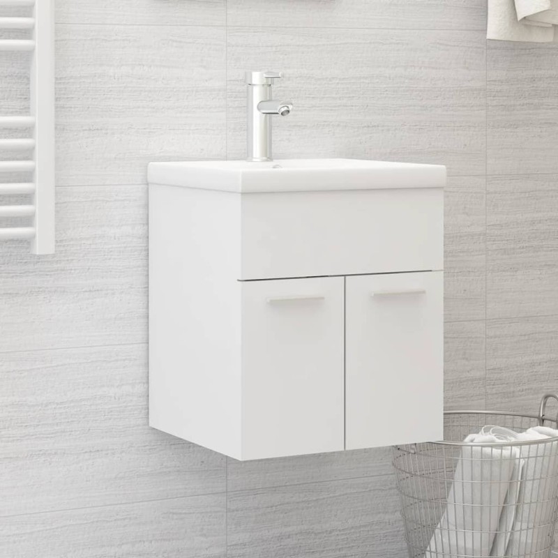 vidaXL Ντουλάπι Νιπτήρα Λευκό 41x38,5x46 εκ. από Επεξεργασμένο Ξύλο