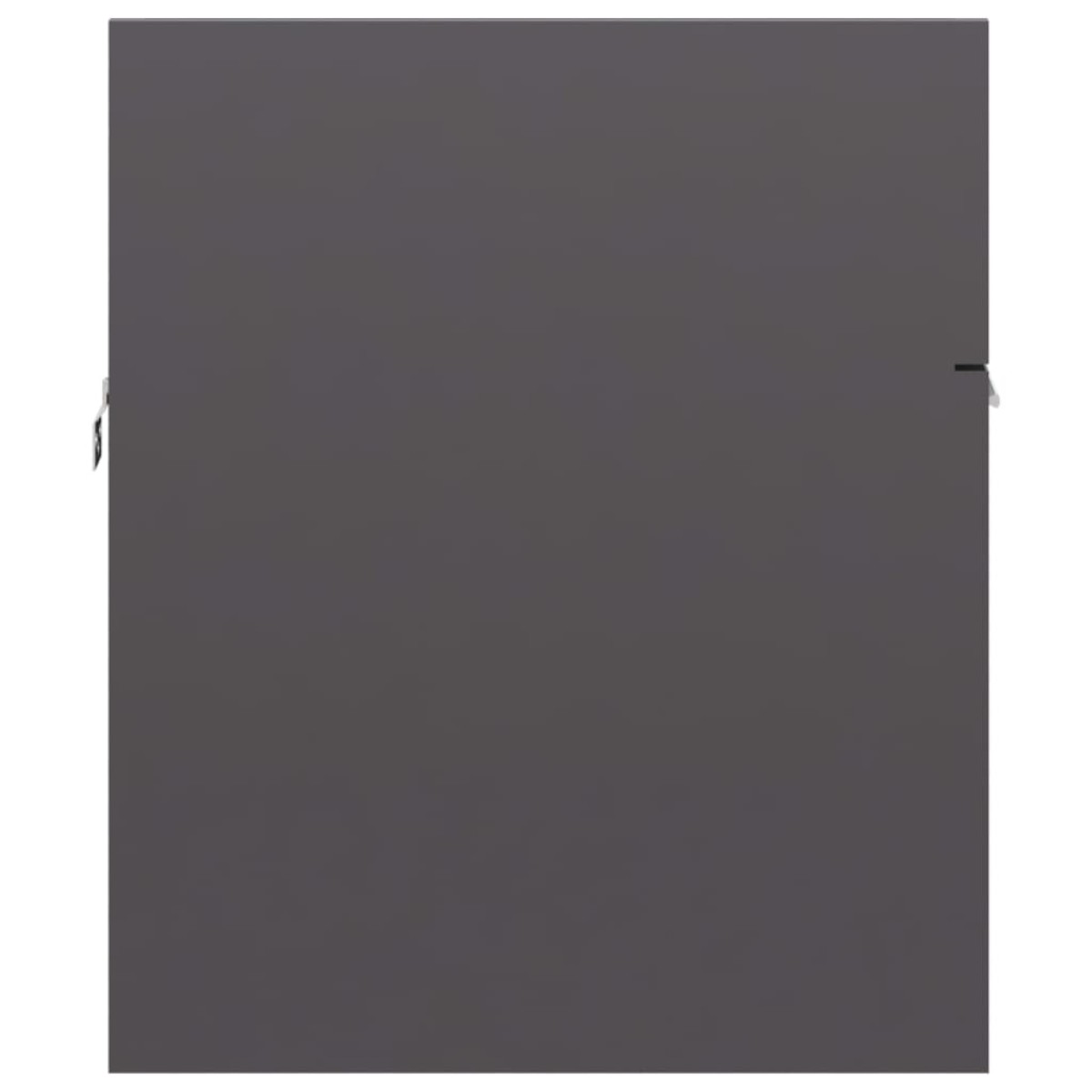 vidaXL Ντουλάπι Νιπτήρα Γυαλιστερό Γκρι 90 x 38,5 x 46 εκ. Μοριοσανίδα