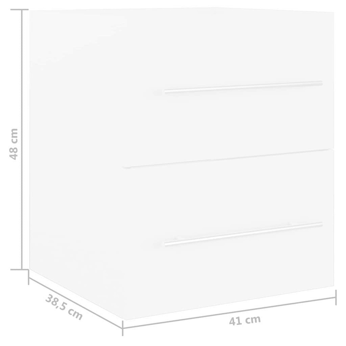 vidaXL Ντουλάπι Νιπτήρα Λευκό 41 x 38,5 x 48 εκ. από Μοριοσανίδα