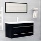 vidaXL Ντουλάπι Νιπτήρα Μαύρο 100 x 38,5 x 48 εκ. από Μοριοσανίδα