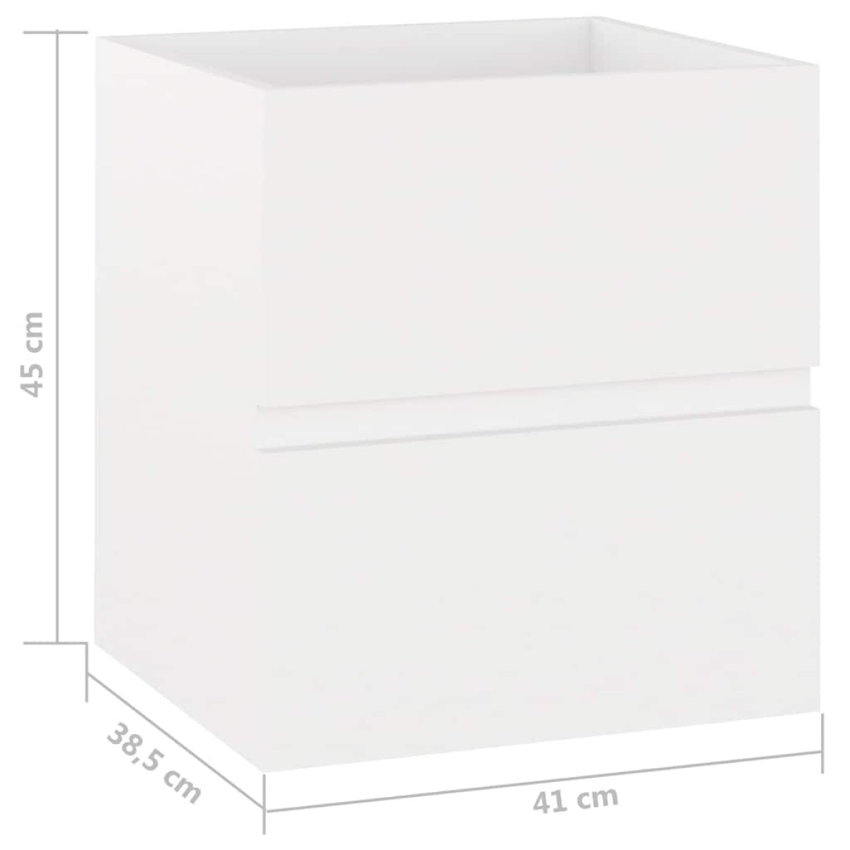 vidaXL Ντουλάπι Νιπτήρα Λευκό 41 x 38,5 x 45 εκ. Επεξεργασμένο Ξύλο