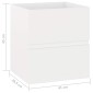 vidaXL Ντουλάπι Νιπτήρα Λευκό 41 x 38,5 x 45 εκ. Επεξεργασμένο Ξύλο