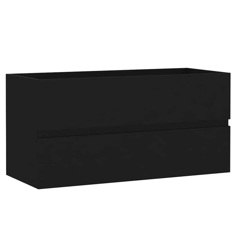 vidaXL Ντουλάπι Νιπτήρα Μαύρο 90 x 38,5 x 45 εκ. από Επεξ. Ξύλο