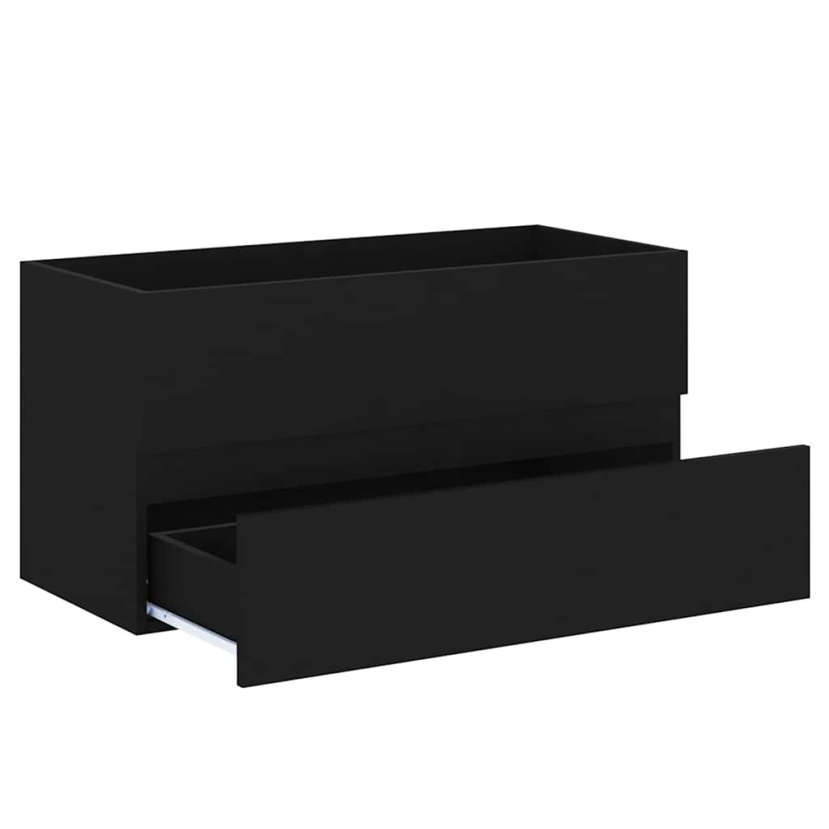 vidaXL Ντουλάπι Νιπτήρα Μαύρο 90 x 38,5 x 45 εκ. από Μοριοσανίδα