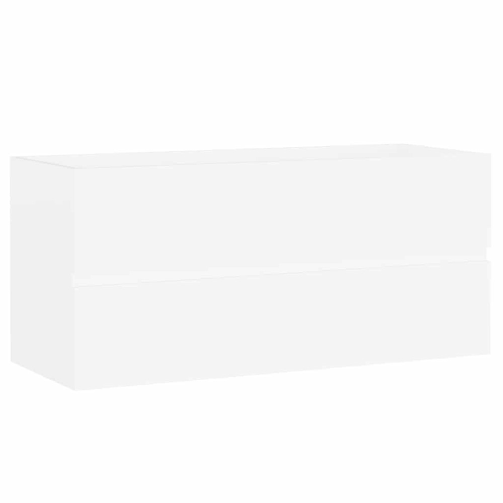 vidaXL Ντουλάπι Νιπτήρα Λευκό 100 x 38,5 x 45 εκ. από Επεξ. Ξύλο