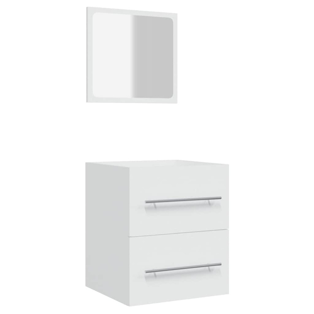 vidaXL Ντουλάπι Μπάνιου με Καθρέφτη Λευκό 41x38,5x48 εκ.