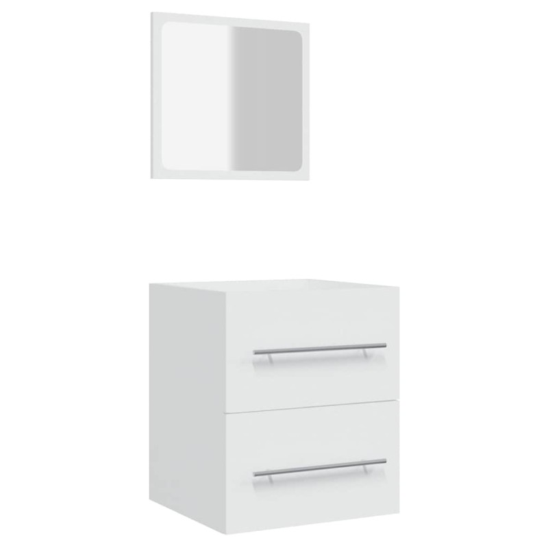 vidaXL Ντουλάπι Μπάνιου με Καθρέφτη Λευκό 41x38,5x48 εκ.
