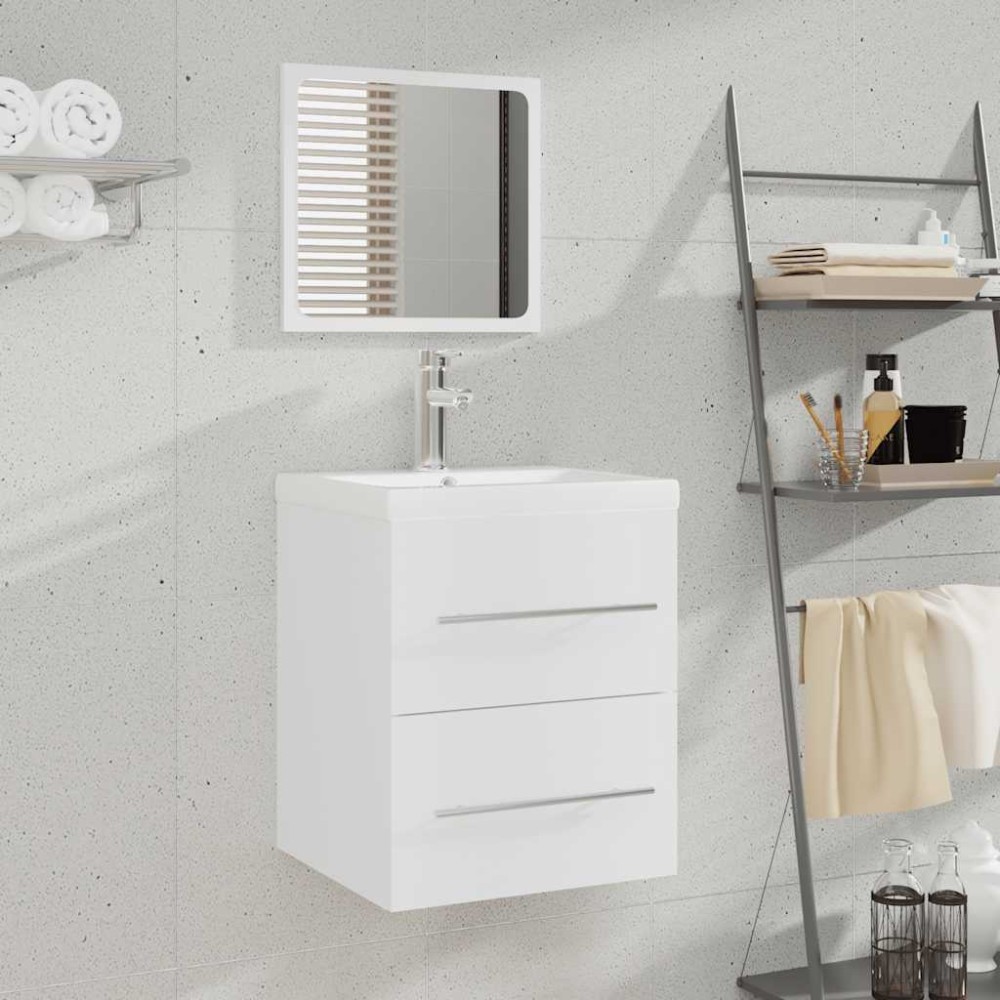 vidaXL Ντουλάπι Μπάνιου με Καθρέφτη Λευκό 41x38,5x48 εκ.