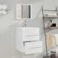 vidaXL Ντουλάπι Μπάνιου με Καθρέφτη Λευκό 41x38,5x48 εκ.