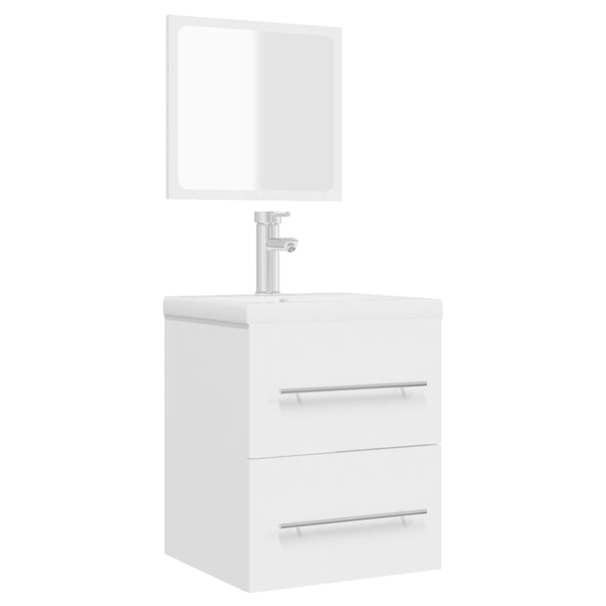 vidaXL Ντουλάπι Μπάνιου με Καθρέφτη Λευκό 41x38,5x48 εκ.