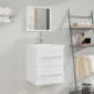 vidaXL Ντουλάπι Μπάνιου με Καθρέφτη Λευκό 41x38,5x48 εκ.