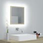 vidaXL Καθρέφτης Μπάνιου με LED Sonoma Δρυς 40x8,5x37 εκ. Ακρυλικός
