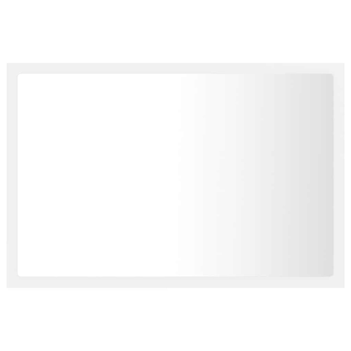 vidaXL Καθρέφτης Μπάνιου με LED Λευκός 60 x 8,5 x 37 εκ. Ακρυλικός